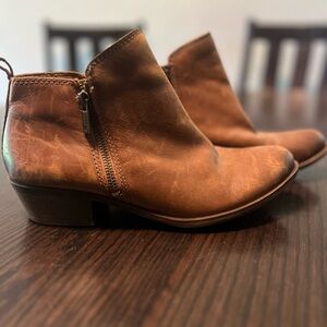 Lucky Brand Brown Leather Ankle Boots